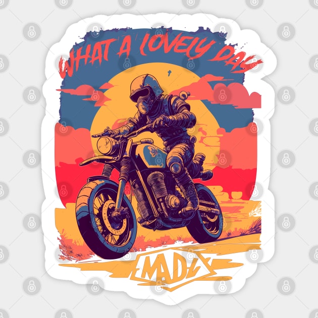 Motorcycle - Apocalypse rider Sticker by Darkside Labs